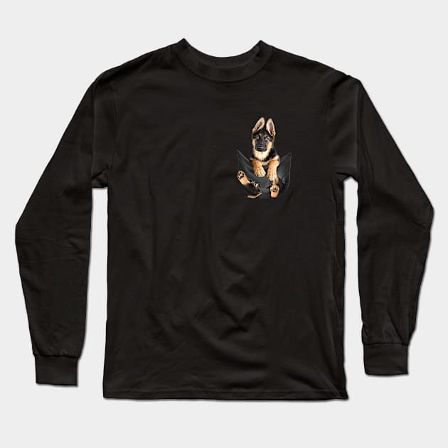 German shepherd with love Long Sleeve T-Shirt by designathome